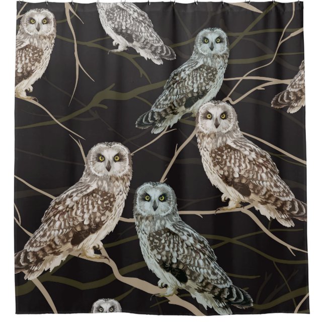 Owl Branch: Solitary Bird Perch. (Front)