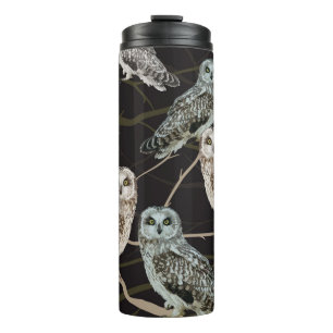 Owl Branch: Solitary Bird Perch. Thermal Tumbler