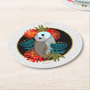 OWL BY MYSELF Paper Coasters