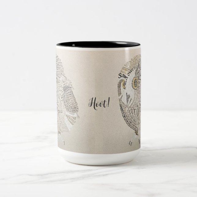 Owl Calligraphy Mug (Center)