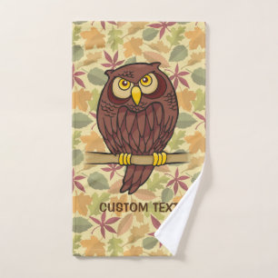 Owl Cartoon Bath Towel Set