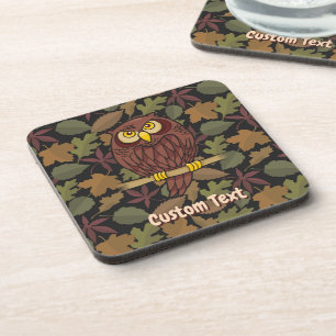 Owl Cartoon Beverage Coaster