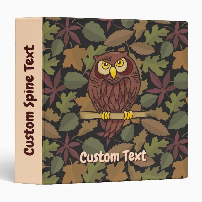 Owl Cartoon Binder (Front/Spine)
