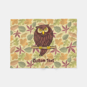 Owl Cartoon Fleece Blanket