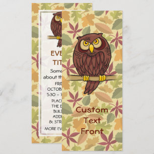 Owl Cartoon Invitation