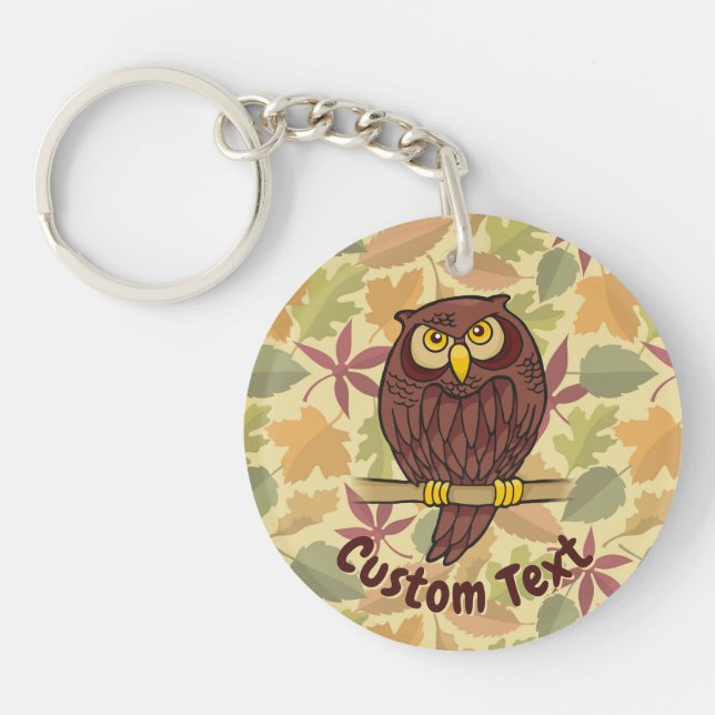 Owl Cartoon Keychain (Front)