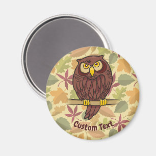 Owl Cartoon Magnet