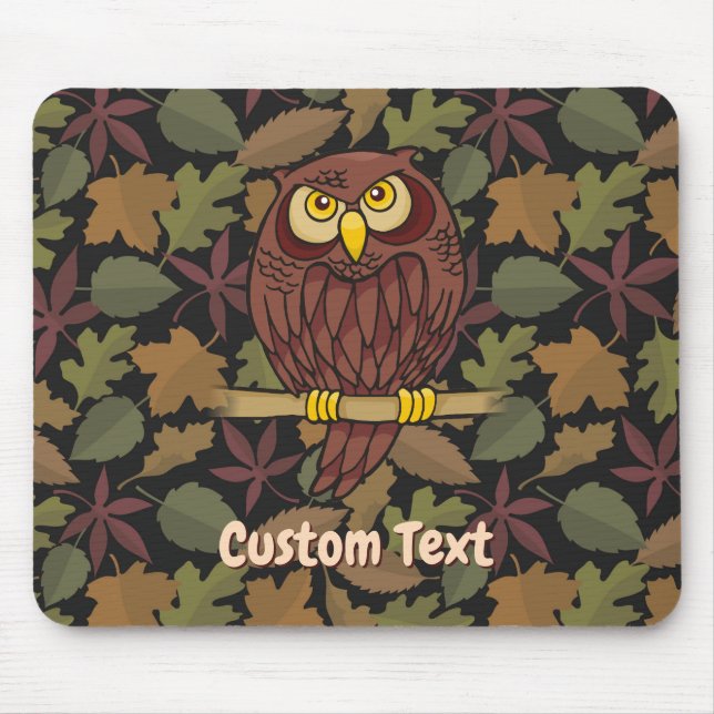 Owl Cartoon Mouse Pad (Front)