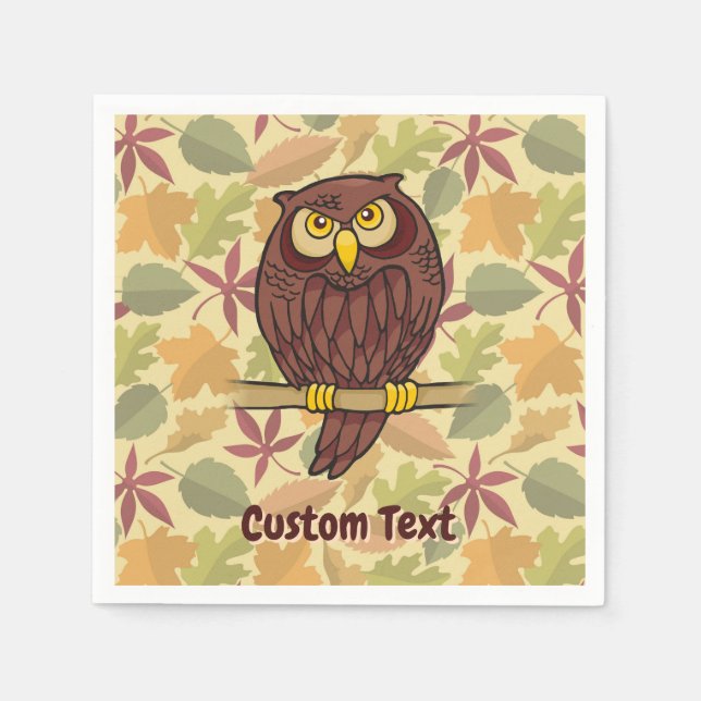 Owl Cartoon Napkins (Front)