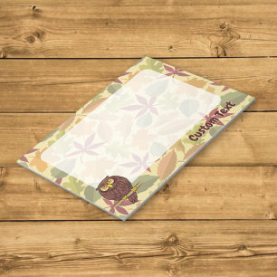 Owl Cartoon Notepad