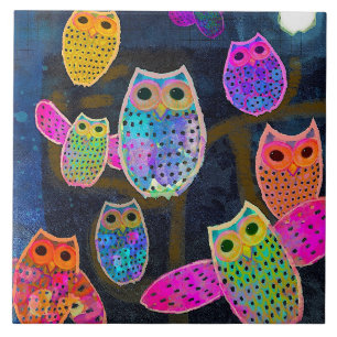 Owl Ceramic Kitchen Tile
