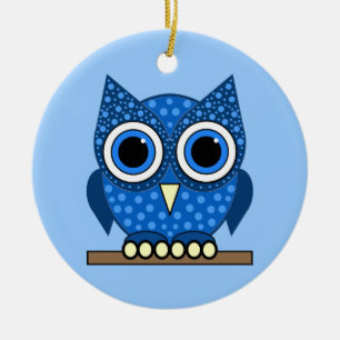 owl ceramic ornament