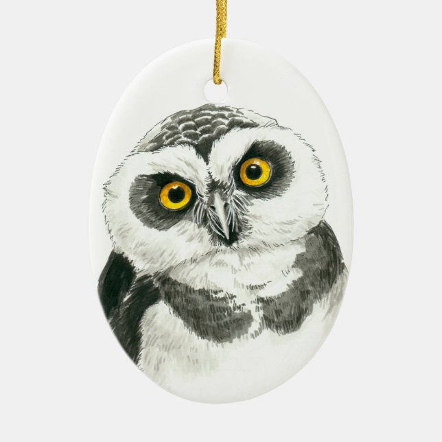 Owl Ceramic Ornament (Front)