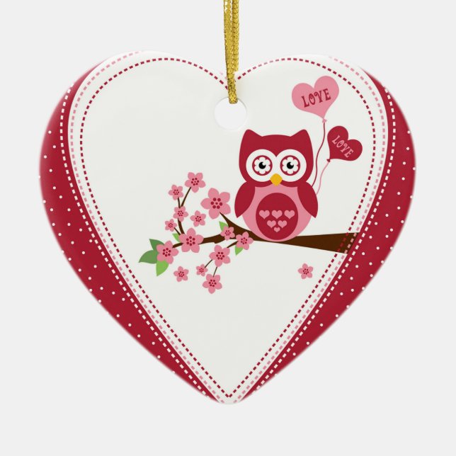 Owl Ceramic Ornament (Front)