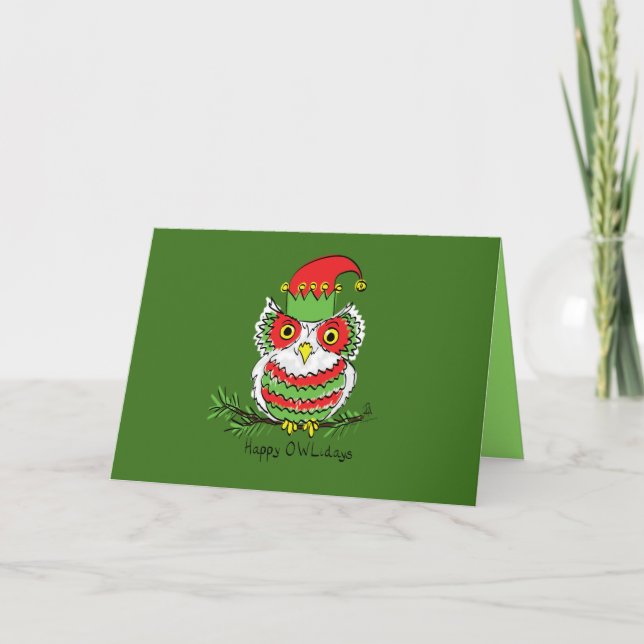 Owl Christmas Card (Front)