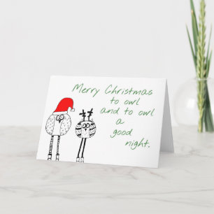 Owl Christmas Card