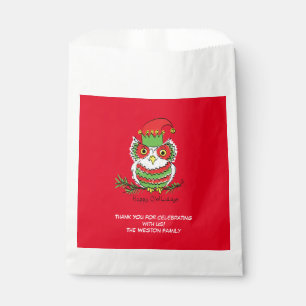 Owl Christmas Cute Funny Holiday Kids Favour Bag