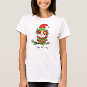 Owl Christmas Cute Funny Holiday T-Shirt