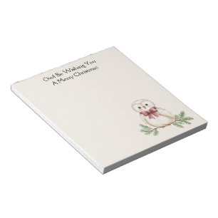 Owl Christmas Notepad
