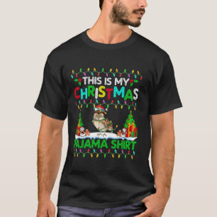 Owl Christmas Xmas Santa Hat Pajama Shirt Funny Ow