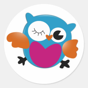 Owl Classic Round Sticker