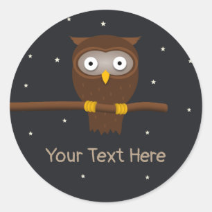 Owl Classic Round Sticker