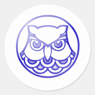 owl classic round sticker