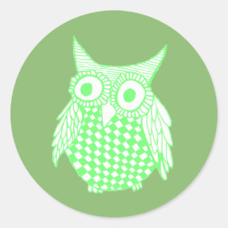 Owl Classic Round Sticker
