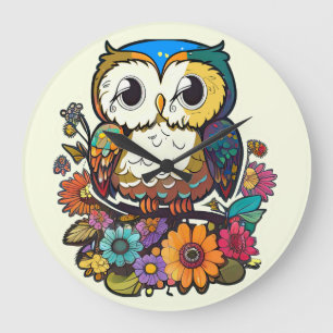 Owl Clock for nursery or child's room