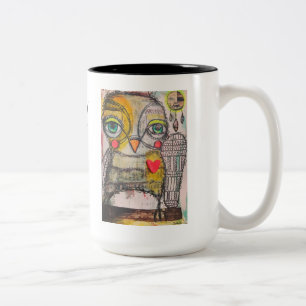 Owl Coffee Mug!  Be Wise and Follow your Dreams Two-Tone Coffee Mug