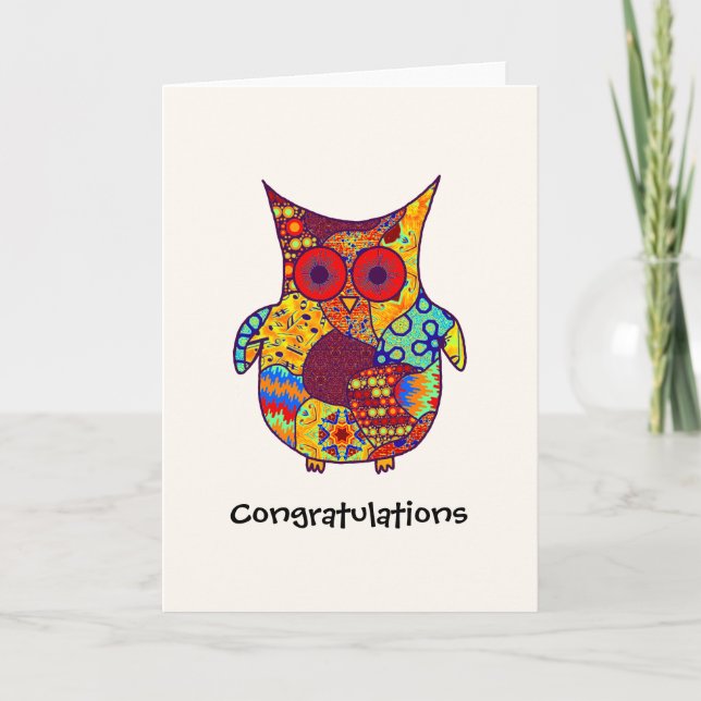 Owl Collage Card (Front)