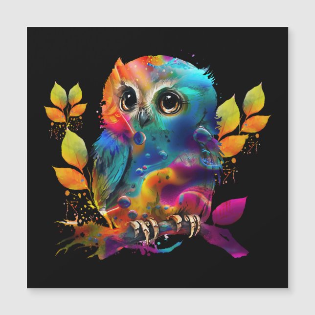 OWL COLORFUL ABSTRACT  (Front)