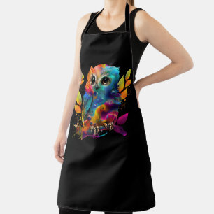 OWL COLORFUL ABSTRACT APRON