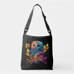 OWL COLORFUL ABSTRACT CROSSBODY BAG