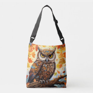 Owl Colourful Animal Enchanting Abstract  Crossbody Bag