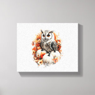 Owl Country Pumpkin Canvas Print