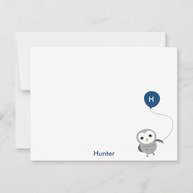 Owl Custom Merci Note, gris et bleu marine (Devant)