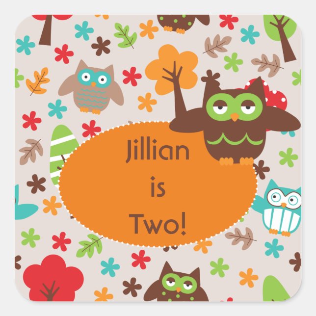 Owl Customized Stickers (Front)