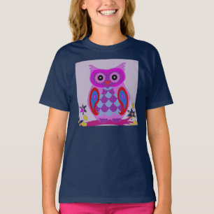 Owl Cute Rainbow Feathers Animal Bird Destiny T-Shirt