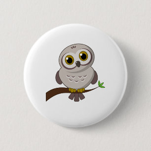 Owl Cutie 2 Inch Round Button