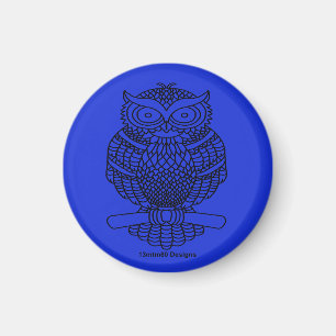 Owl (dark blue) - Magnet