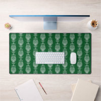 Owl (dark green) - Desk Mat