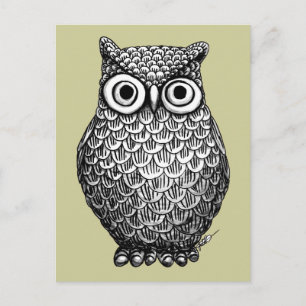 Owl Design Post Card