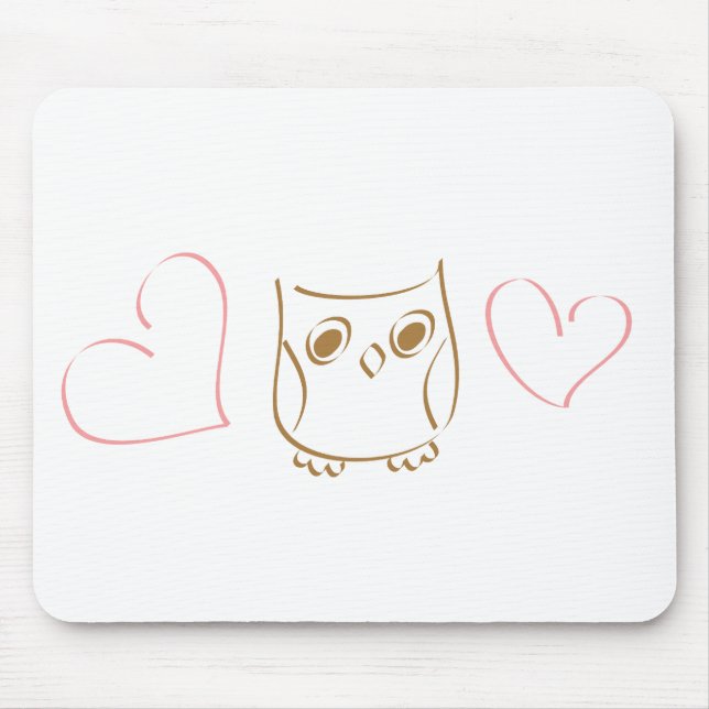 Owl Doodle Mouse Pad (Front)