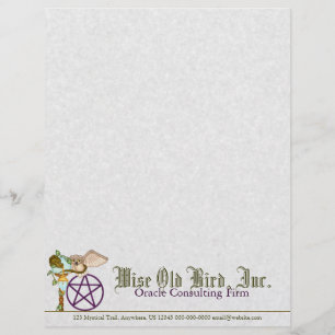 Owl, Dragon & Pentacle Pixel Art Letterhead