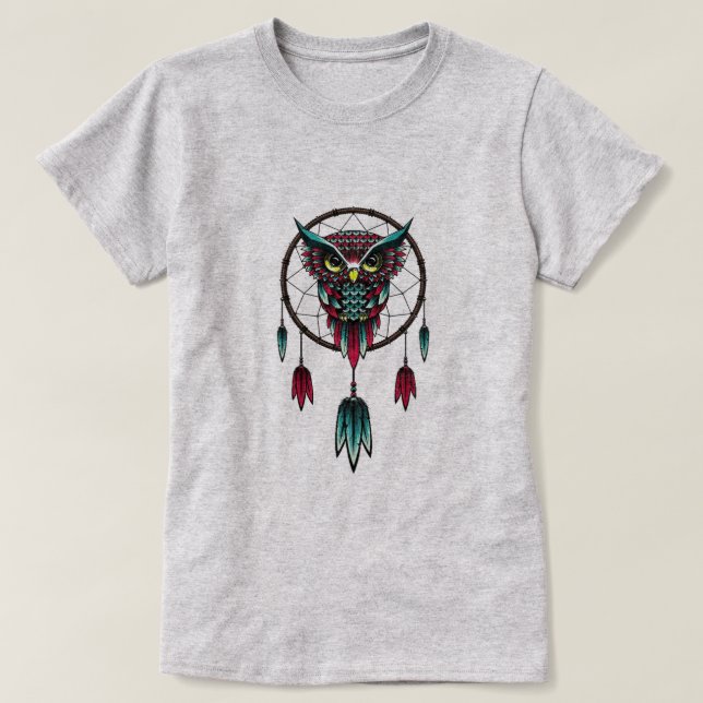 Owl Dream Catcher T-Shirt (Design Front)