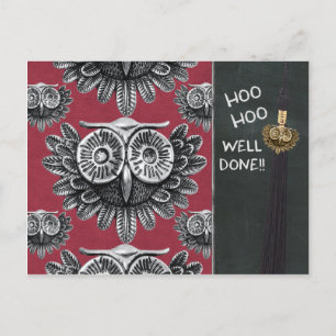 Owl exam congrats CC0834 Hoo hoo Well done Postcard