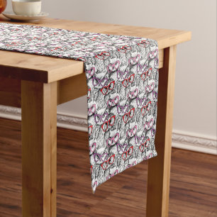 Owl Eyeglasses Pattern Short Table Runner