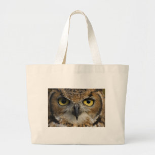 Owl Eyes Large Tote Bag
