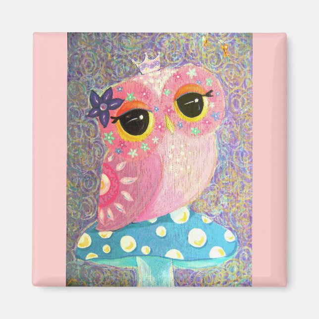 Owl Fairy Princess Magnet (Front)